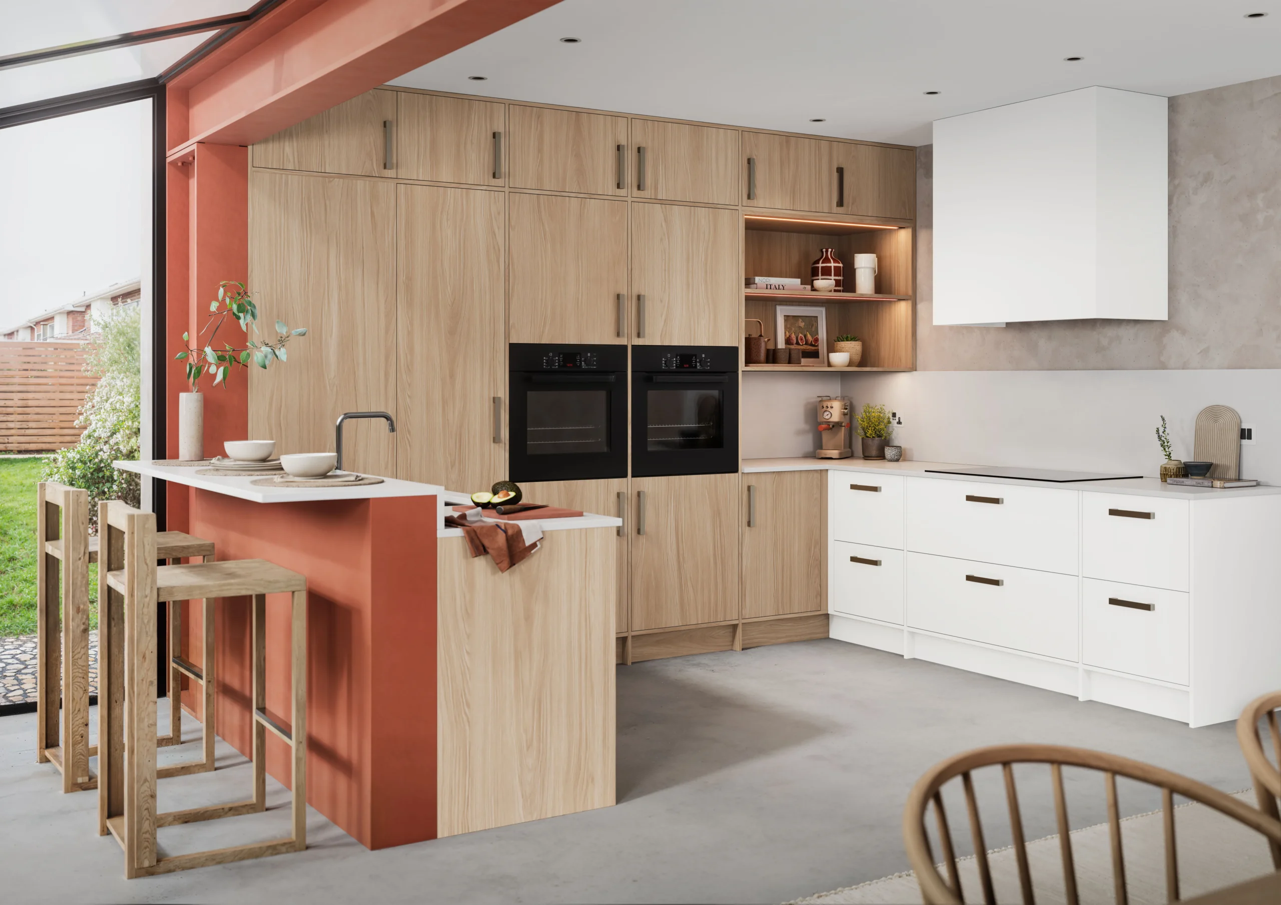 SLAB 1 - Foresta Light Oak, Pure Alpine White Matt